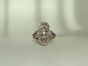 Schleifen Ring besetzt mit 45 Brillanten in 750 Gelbgold - Bild 1 von 12
