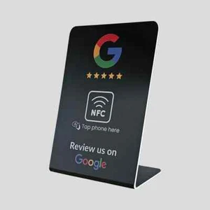 NFC Table Stand, Google Review, PVC Feedback Cards - Picture 1 of 6