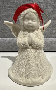 Lincolnshire Schnee Weihnachtsglocke Ornament Cherub beten Vintage Feiertagsdeko - Bild 1 von 9