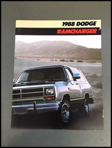 1988 Dodge Ramcharger Vintage Car Sales Brochure Catalog - Picture 1 of 4