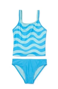 Wonder Nation Girls' BlueStrappy Tankini Swimsuit 2-Piece Size S PLUS (6-6X) NEW - Picture 1 of 4