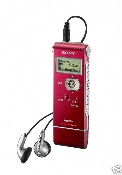 SONY ICDUX71 REFURBISHED 1GB Digital Voice Recorder: ICD-UX71 RED - Image 1 of 1