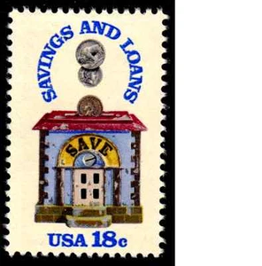 Scott #1911.. 18 Cent.... Savings & Loans .... 6 Stamps - Picture 1 of 1