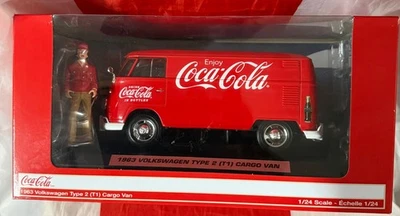 1963 Volkswagen Type 2 (T1) "Coca-Cola" Cargo Van with Delivery Driver Figurine - Image 1 of 3