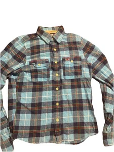 Hollister CA Hemd Herren XL Button Down Erwachsene blau kariert Baumwolle Langarm - Bild 1 von 7