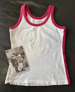 Y2K Vintage 2000s ATHLETIC WORKS Women’s Cotton Tank Top Logo Sz S (4/6) - Picture 1 of 23