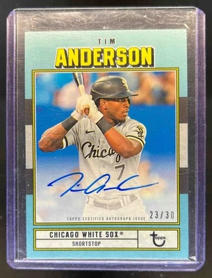 Colección Topps Brooklyn 2022 Tim Anderson Auto Blue #/30 White Sox Foto 1 de 2