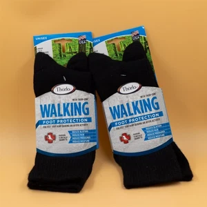 2 Paar Thorlos Unisex Large Walking Crew Socken schwarz (passt Schuhgröße US 9-12,5) - Bild 1 von 2