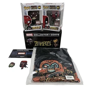 Funko Pop Marvel Collector's Corps Box Marvel Zombies Deadpool Red Skull Size L - Picture 1 of 21