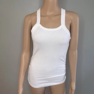 The Line By K Ruched Side Tank Top White Sz XL - Picture 1 of 7