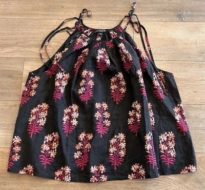 J. Regata Crew feminina de ombro amarrado L estampa de bloco de cacau algodão forrada voile - Imagem 1 de 4