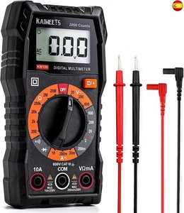 KAIWEETS KM100 Multímetro Digital, Polimetro para Medir Continuidad, Tensión en  - Imagen 1 de 6