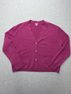 Suéter J Crew Mujer Pequeño Rosa Cachemira Cárdigan Botón Bolsillos Frontales Acogedor Foto 1 de 4