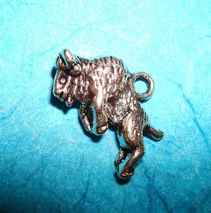 Anhänger Tier Charm Büffel Wilder Westen Charm Jagd Bison Yellowstone Park - Bild 1 von 2
