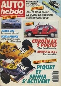 Hebdo Auto Nr. 590 vom 9. September 1987 GP ITALIEN R25 V6 - Bild 1 von 1
