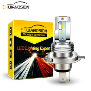 Ruiandsion H4 LED Ampoule Phare De Moto P45T Scooter DRL 6-24V Blanc 2000lm - Imagen 1 de 9