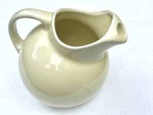 Hall Pottery Keramik Kugelkrug Wasserkrug Vintage creme hellgelb - Bild 1 von 8