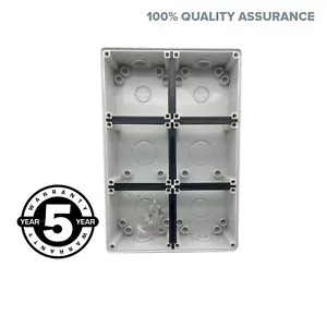 6 Six Way Mounting Block Enclosure Box Switches Conduit IP66 Waterproof Outlet - Bild 1 von 6