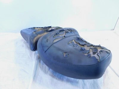 Suzuki Intruder 800 VS800 & S50 Black Front & Rear Passenger Gel Seats -Damage - Image 1 of 4