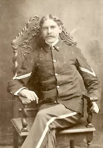 CABINET CARD of US Infantry Corporal 4th Army Corps OSBORN Coldwater MI 1898-99 - Picture 1 of 4