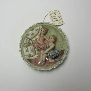 Alabaster Art Sculpture Ballerina Plate Wall Hanger Collectable Home Decor 1995 - Picture 1 of 7