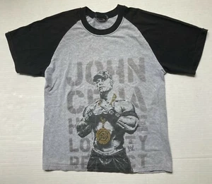 Vtg John Cena T Shirt WWE WWF Wrestling Hustle Loyalty Respect Raglan Youth XL - Picture 1 of 6
