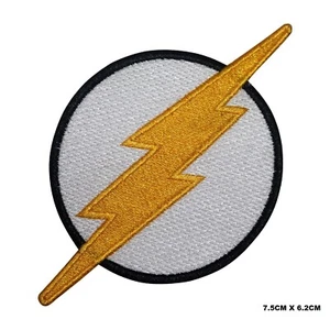 Parche bordado con logotipo de superhéroe Flash planchar/coser parche lote para ropa - Imagen 1 de 1