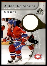 2005-06 SP Game Used Authentic Fabrics #AFSK Saku Koivu