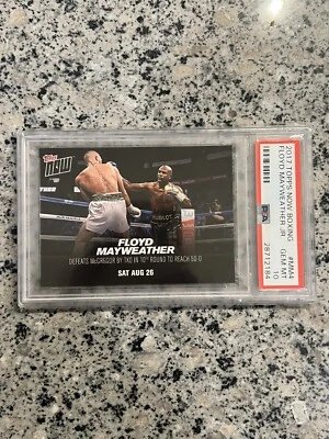 2017 Topps Now Card Floyd Mayweather Conor McGregor PSA 10 POP 23 - Image 1 of 2