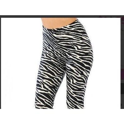 Reg один размер женщины маслянистый мягкий зебра полной длины леггинсы - Изображение 1 из 4
