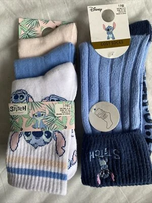 Primark stitch cosy socks and three pack socks BNWT - Image 1 of 4