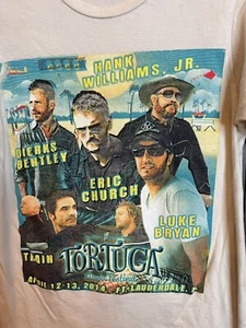 2014 Tortuga Music Festival Ft Lauderdale Concert Shirt; Train/Church/Bentley Sm - Picture 1 of 8