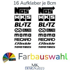 Sponsoren Aufkleber Auto Motorrad JDM OEM Motorsport Racing Set2 Sticker 16x 8cm - Bild 1 von 22