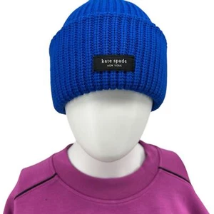 Kate Spade Sam Label Cuff Beanie Hat NWT - Picture 1 of 2