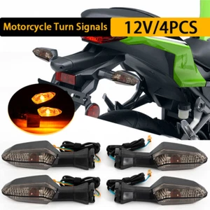 4 luces de señal de giro ahumadas para KAWASAKI NINJA 250 300 400 650 Z650 Z900 Z1000 - Imagen 1 de 9