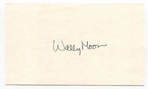Wally Moon Signed 3x5 Index Card Autographed MLB Baseball Los Angeles Dodgers - Picture 1 of 2