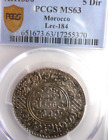 1917 MOROCCO 5 DIRHAMS - PCGS MS63 - HUGE Value RARE Silver Coin - Lot #Y8