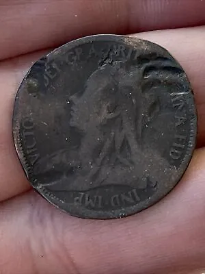 Great Britain 1900 Queen Victoria Half Penny 1/2d Copper Coin • 0.96£