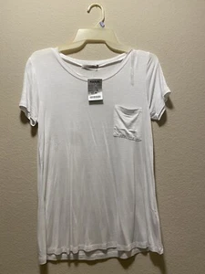 (ACTIVE BASIC) Sexy Scoop Neck Short Sleeve T Shirt Stretch Cotton Tee Size S - Picture 1 of 1