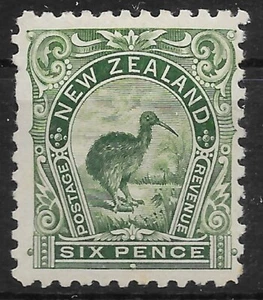 NEW ZEALAND SG264 1899 6d DEEP GREEN p11 MTD MINT - Bild 1 von 1
