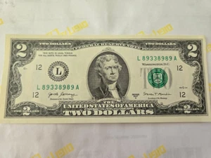 2017A - 2 $ Dollar Scheinwiederholung NUMMER sehr schöner Geldschein für Ihre Sammlung. - Bild 1 von 2