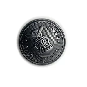 Calvin Klein Jeans Gray Color Metal Sleeve Replacement Button .65" - Picture 1 of 2