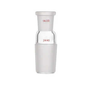 Glass Reducing Adapter 24/40 Male Cone To 14/20 Female Socket Joint - Picture 1 of 1
