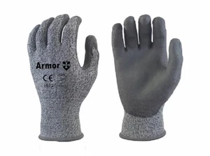 50 % Rabatt auf 2 Paar Elite Armor 1672, extra große, graue Polyurethan Handschuhe - Bild 1 von 1