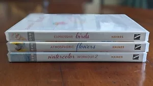 Jean Haines DVD Bundle Expressive Birds Atmospheric Flowers Watercolor Workout 2 - Imagen 1 de 1