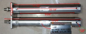 Juego de dos cilindros de acero inoxidable SMC 145PSI serie CG5-S, CDG5FN40TNSV-200. - Imagen 1 de 12