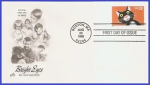 USA4 #3232 U/A ARTCRAFT FDC Bright Eyes Cat - Picture 1 of 1