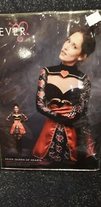 Queen of Hearts Fairy Tale Alice in Wonderland Fancy Dress Costume - Red Black M - Picture 1 of 1