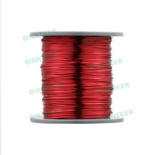 BINNEKER 22 AWG Magnet Wire-Enameled Copper Wire - 1.0 lb - 0.0256" Diameter Red