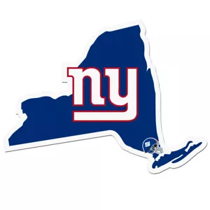 New York Giants Home State Vinyl Auto Decal NFL Football New York Shape - Picture 1 of 3